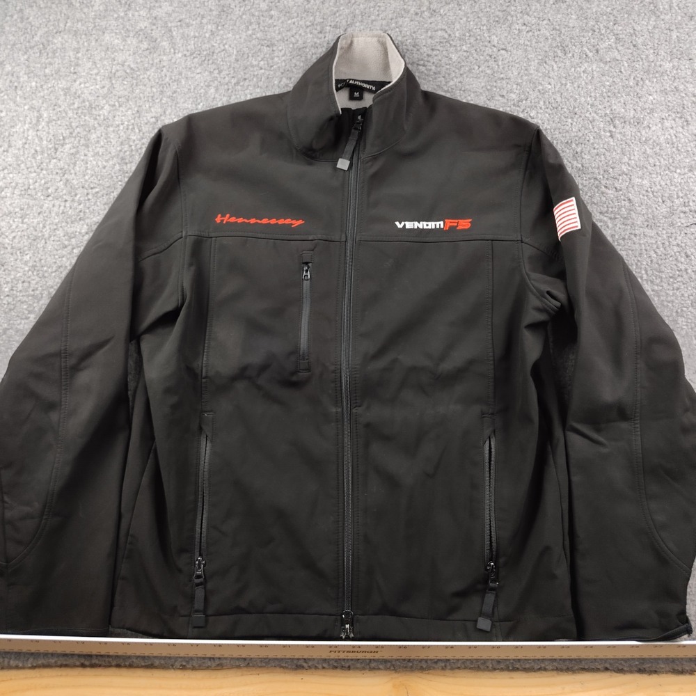 Hennessey Venom F5 Black Soft Shell Jacket Racing Port Authority Mens Medium EUC